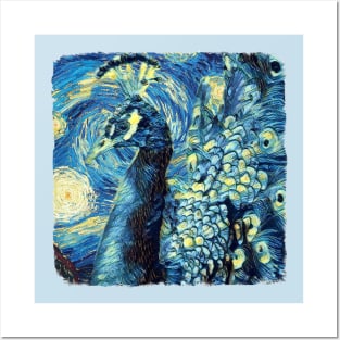 Peafowl Van Gogh Style Posters and Art